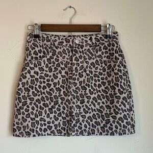 Le Lis Purple Cheetah Skirt